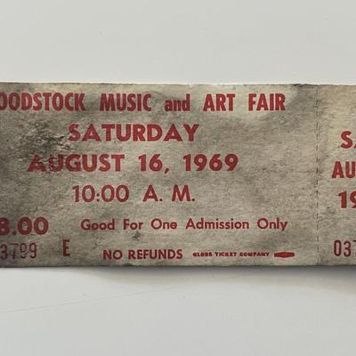 1969 Woodstock ticket