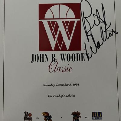 Bill Walton signed program