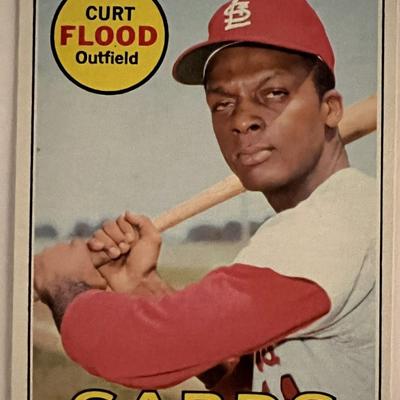 St. Louis Cardinals Curt Flood baseball trading card