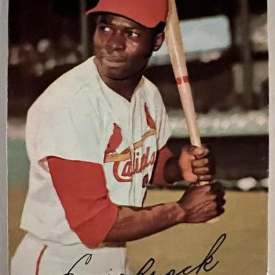 St. Louis Cardinals Lou Brock baseball trading card