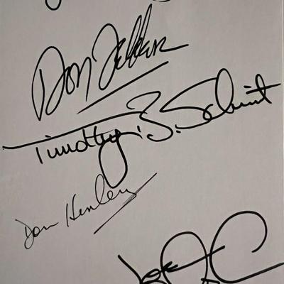 The Eagles signed page