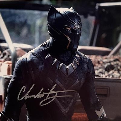 Black Panther Chadwick Boseman signed photo