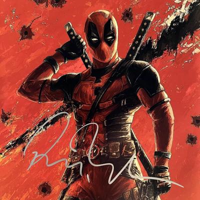 Deadpool Ryan Reynolds signed photo