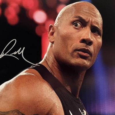 The Rock Dwayne Johnson signed photo