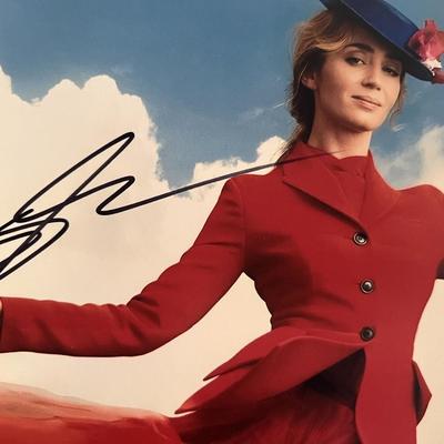 Mary Poppins Emily Blunt signed photo