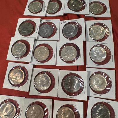 Lot of 20 Kennedy Halves US COIN SILVER .50c