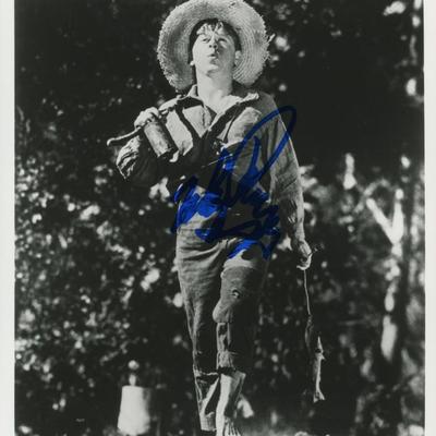 Mickey Rooney signed "The Adventures of Huckleberry Finn" 8x10 movie photo
