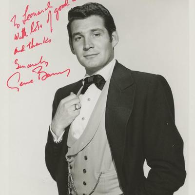 Gene Barry signed photo