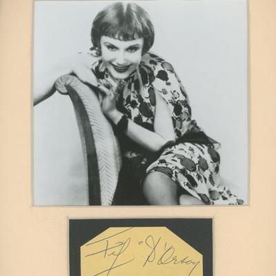 Fifi D'Orsay signature cut and photo