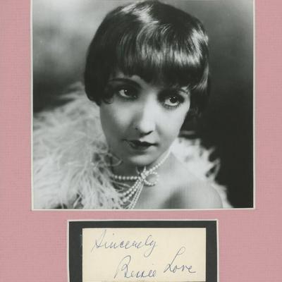 Bessie Love signature cut and photo