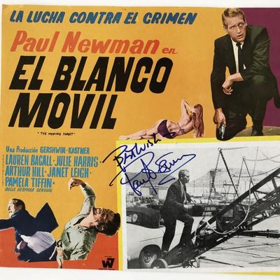  Paul Newman The Moving Target signed lobby card. GFA Authenticated