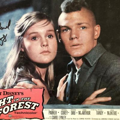 The Light in the Forest signed lobby card 