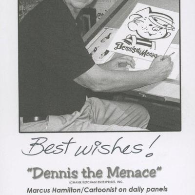 Dennis the Menace Marcus Hamilton signed photo