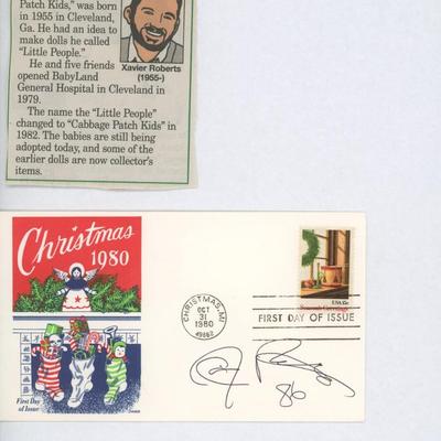 Xavier Roberts signed postcard