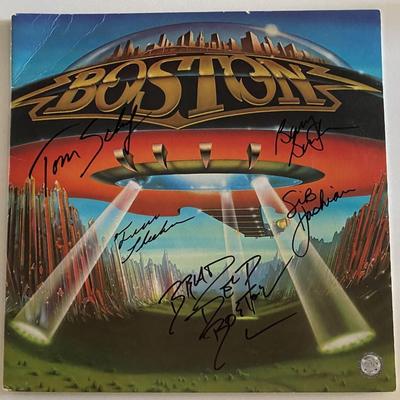 Boston Don't Look Back band signed album