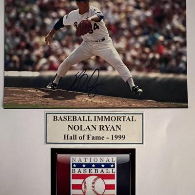Nolan Ryan signed photo