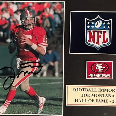 SF 49ers Joe Montana signed photo