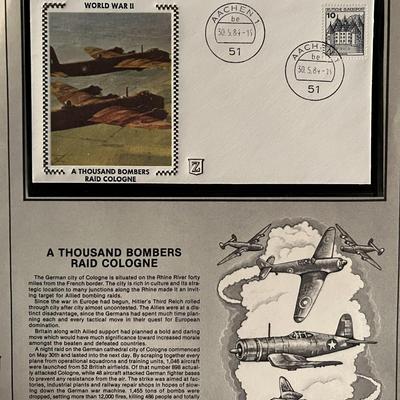 Thousand Bombers FDC. 3x6 inches