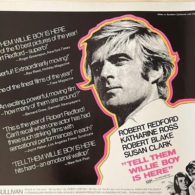 Tell Them Willie Boy Is Here 1969 vintage movie poster
