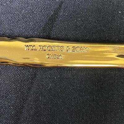 Wm Rodgers Goldtone Royal Plume Flatware