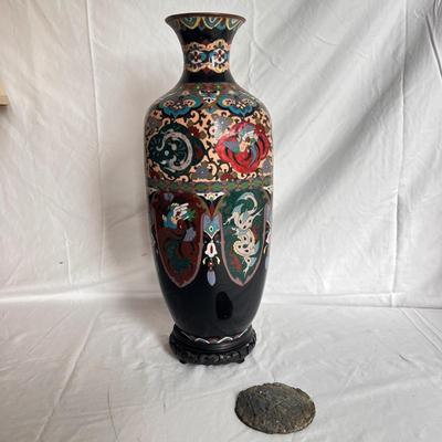 Cloisonné Vase, Brass Urns & Decor (LR-DZ)