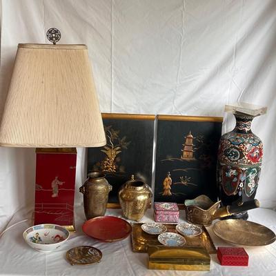 Cloisonné Vase, Brass Urns & Decor (LR-DZ)