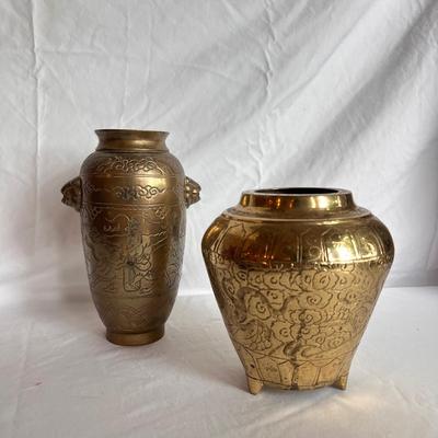 Cloisonné Vase, Brass Urns & Decor (LR-DZ)