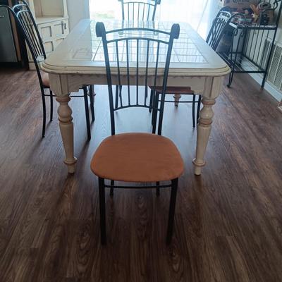 SW STYLE TILE TOP DINING TABLE W/6 CHAIRS