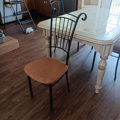 SW STYLE TILE TOP DINING TABLE W/6 CHAIRS