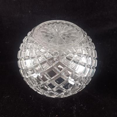 CRYSTAL BOWL AND CLAY BUD VASE BY DIANE COWLEY