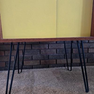 Mid Century Modern Pin Leg Record Cabinet or Record Player Cabinet