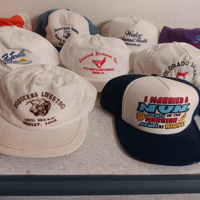 A VARIETY OF BASEBALL CAPS