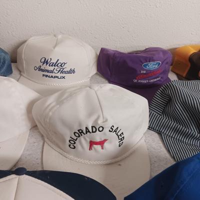 A VARIETY OF BASEBALL CAPS