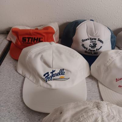 A VARIETY OF BASEBALL CAPS