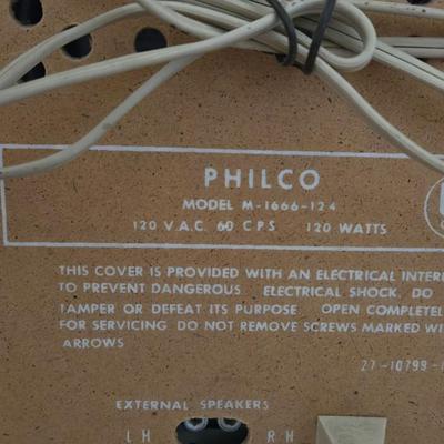Mid Century Modern Philco Record Player and Hi-Fi Stereo