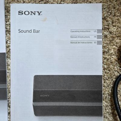 Sony Sound Bar Model: SA-Z9F & Sub Woofer Model: SA-WZ9F with Remote and Manuals