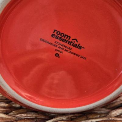 (4) Red Ceramic Bowls
