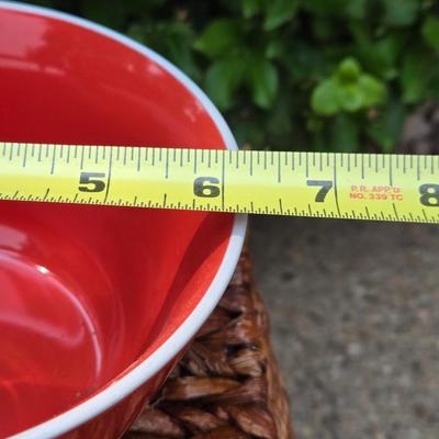 (4) Red Ceramic Bowls