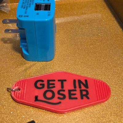Mixed Items, Cellphone Plug, Key Chain, Self Adhesive Non Slip Pads, Lined Box, and More