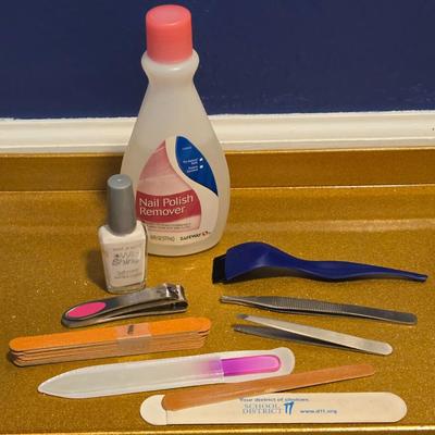 Polish, Polish Remover, Files and Tweezers