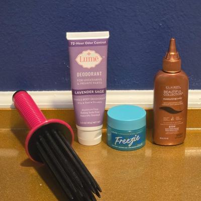 Deodorant, Cooling Primer, Color Moisturizer, Curly Hair Styler