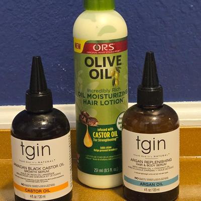 Olive Oil Hair Lotion, Argan Serum, Jamaican Black Castor Oil Hair Growth Serum