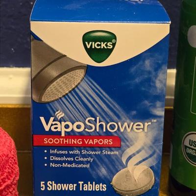 Shower Vapor Tabs, Bath Fizz, Castor Oil, and Medical/Sport Wrap