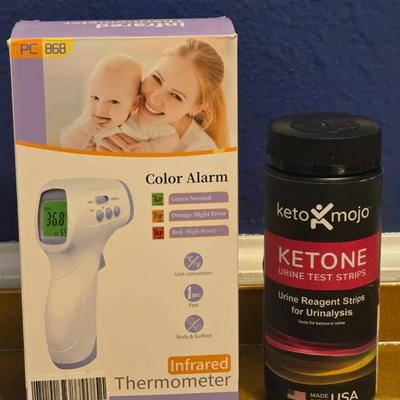 Digital Infared Thermometer and Urine Analysis Strips
