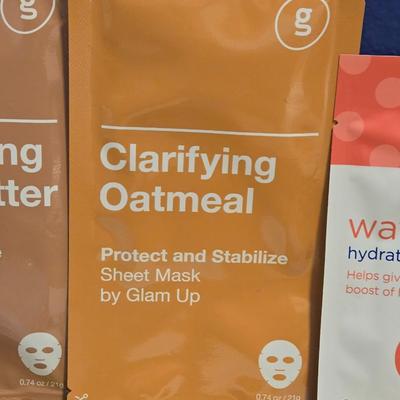 Face Masks, Clear Hair Elastics & small bag and Case