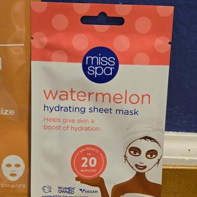 Face Masks, Clear Hair Elastics & small bag and Case