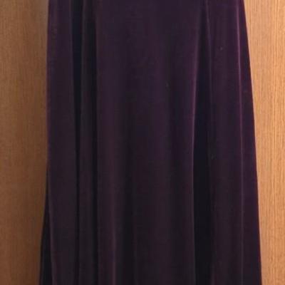 Oleg Cassini Wine Velvet Formal Dress