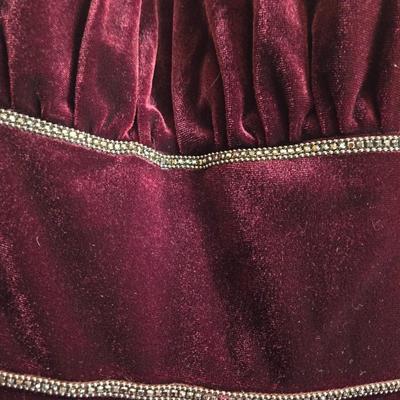Oleg Cassini Wine Velvet Formal Dress