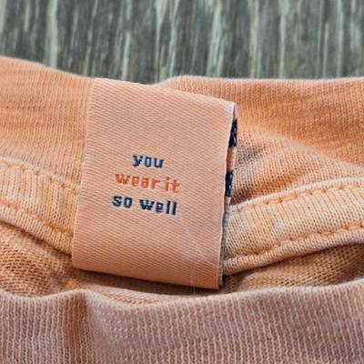 Peach Cotton Ruffle Dress