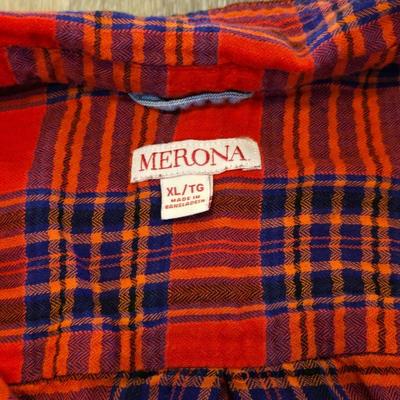 Red & Blue Plaid Flannel Mid Thigh Shirt